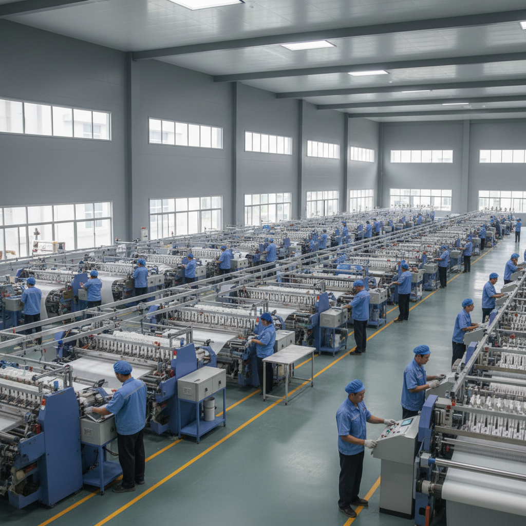 Modern textile factory in Hebei Province with professional cotton processing equipment and clean industrial environment