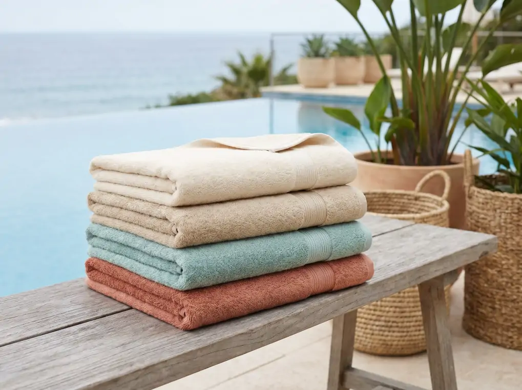 Premium quality cotton beach towels in various colors